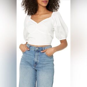 NEW The Drop Annie Top White Size M